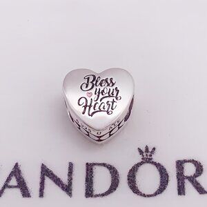Engravable Bless Your Heart Charm | Sterling silver | Pandora US